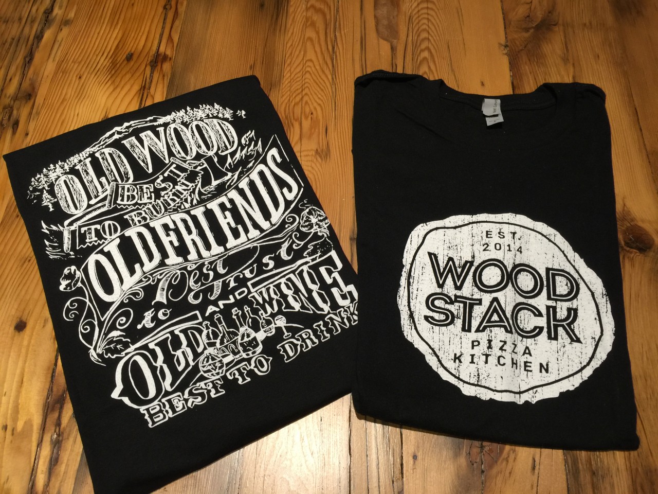 T-Shirts Wood Stack