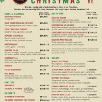 Holiday Menu Wood Stack
