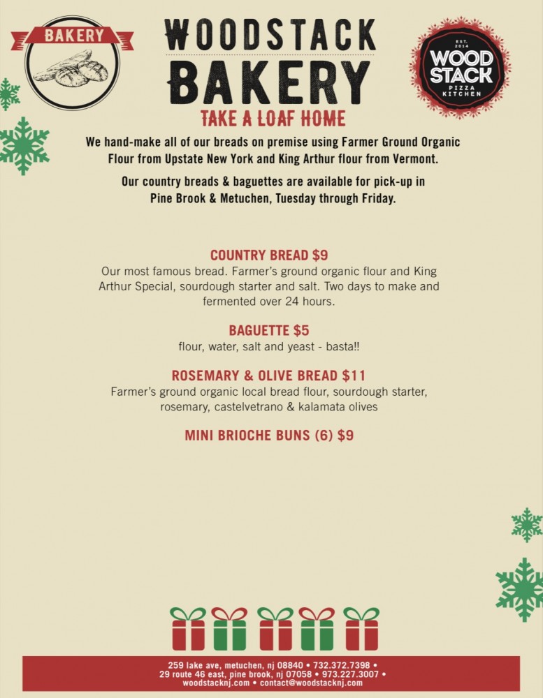 Holiday Menu Wood Stack